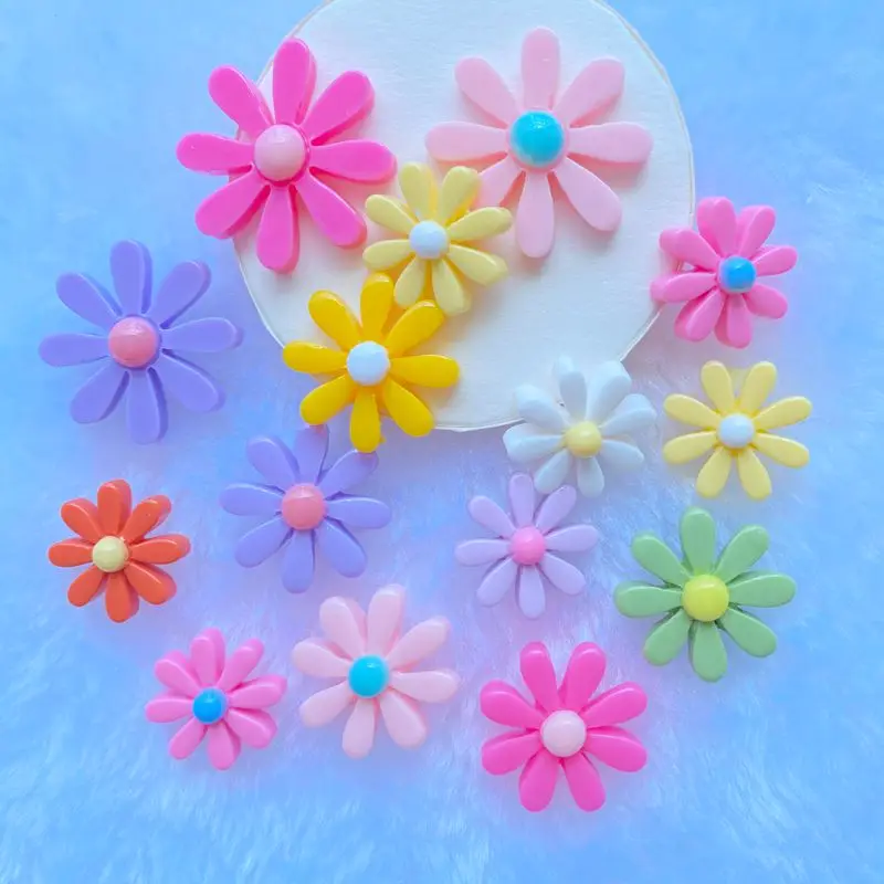 

20Pcs Kawaii Cute Mixed Chrysanthemum Flat Back Resin Cabochons Scrapbooking DIY Jewelry Craft Decoration Accessorie E17