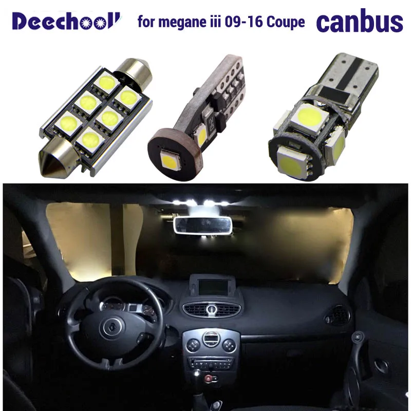 12 x canbus подсветка номерного знака + внутренняя карта двери купол фары комплект