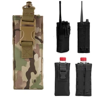 tactical molle radio pouch holder plate carrier walkie talkie wasit holster nylon hunting interphone holster mag pack pocket