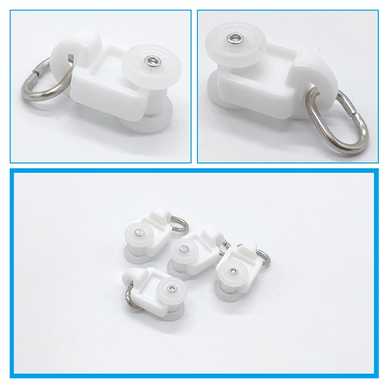 50/100 шт Шторы трек откатные бегунов Перевозчик ролики для прямые колесо