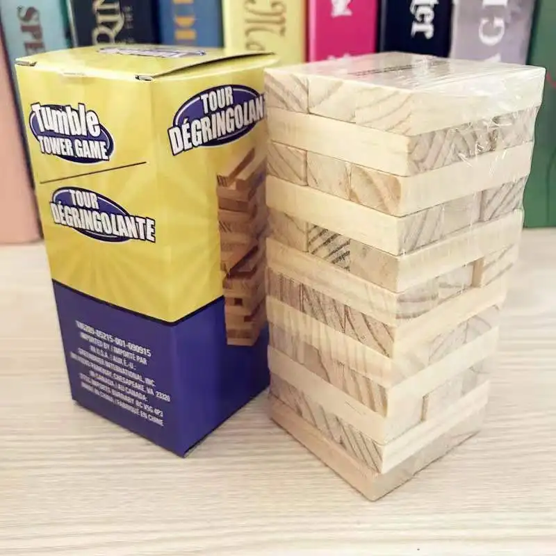 Детская деревянная труба 36 планшетов/деревянный цвет/Строительный блок высотой