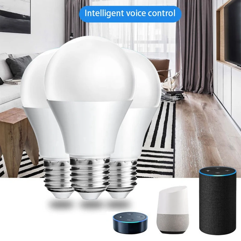 

4Pcs Tuya Smart Wifi Bulb E27 850Lm RGB 2700K to 6500K 9W Bulb Can Compatible Alexa Google Home