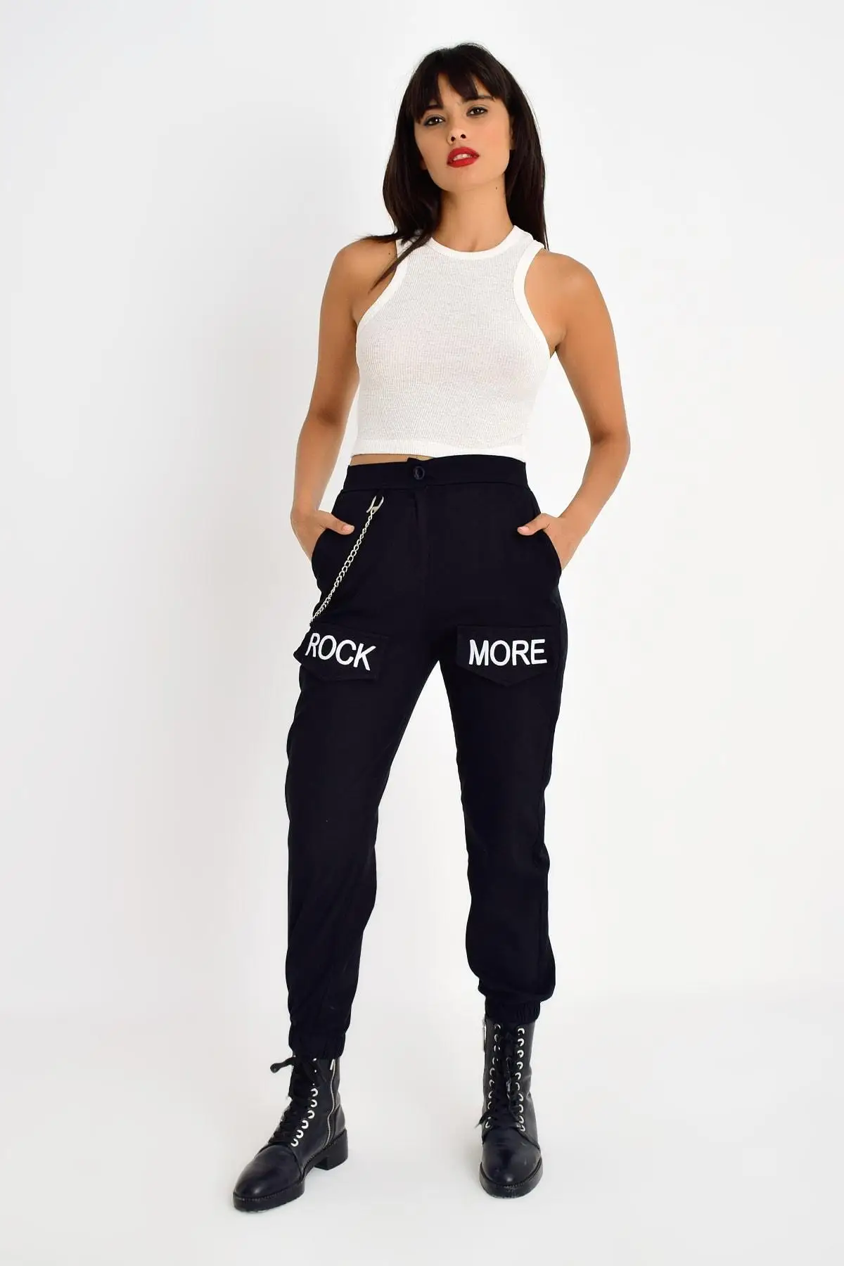 Cool &amp sexy Women Black Embroidered Pants CHK04 | Женская одежда