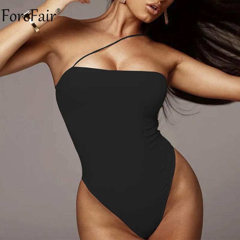 

Forefair Spaghetti Strap Backless Sexy Women Bodysuit Sleeveless Party Clubwear Casual Black Gray Summer Bodysuits