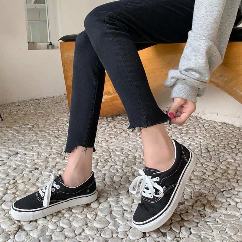 

Female Elastic Stretch Ripped Jeans Women Sexy 2020 New Style Black Jeans Women's High-waisted Pants Slim Jeans Pants 665E