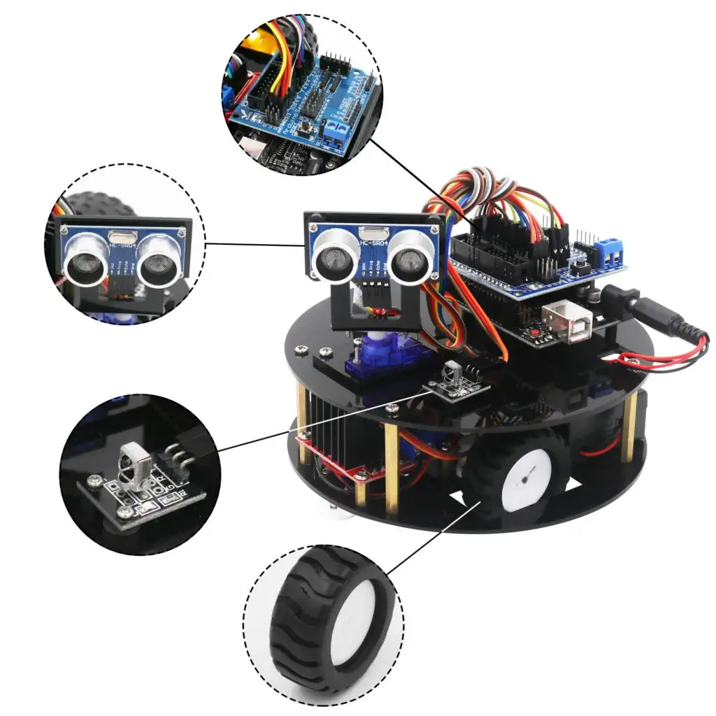 10 компл./лот LAFVIN умная черепаха робот автомобильный комплект для Arduino DIY сборный с