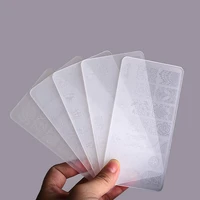 3pcslot plastic nail art stamping plates clear stamper nail stamping plates manicure template nail tools manicure 10 patterns