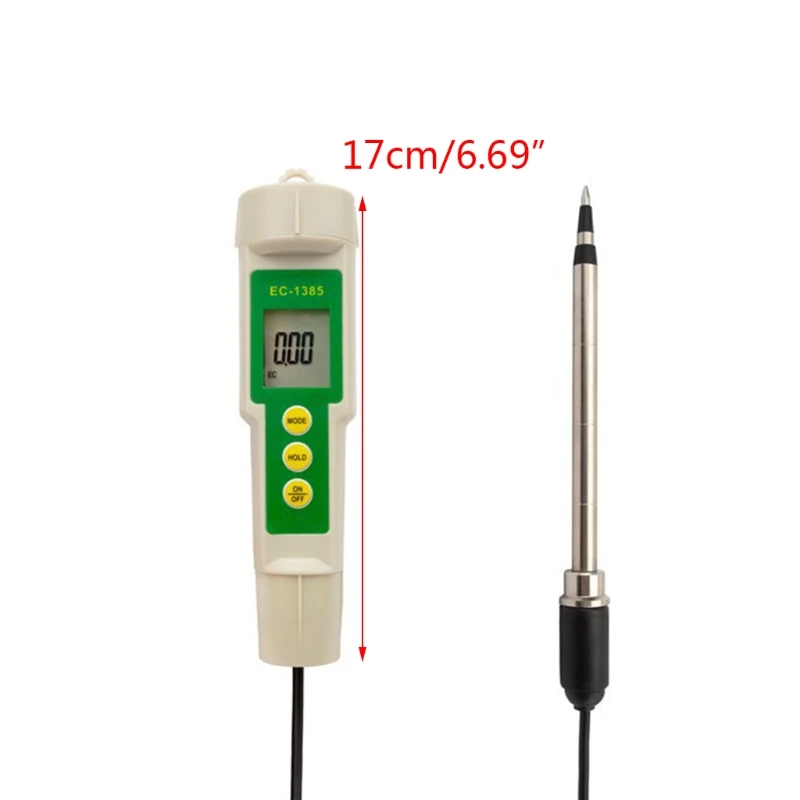 

EC-3185 Portable 3 in 1 Soil Tester EC/TDS/CF Meter Tester with Probe For All Agricultural Soil Gardening Plants Farming