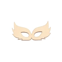 mask shape mascot laser cut christmas decorations silhouette blank unpainted 25 pieces wooden shape 0399