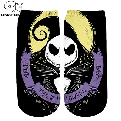 9 Хлопковые носки PLstar Cosmos nightster before christmas jack skellington разноцветные брендовые теплые короткие носки Хэллоуин-3 - Цвет: 9