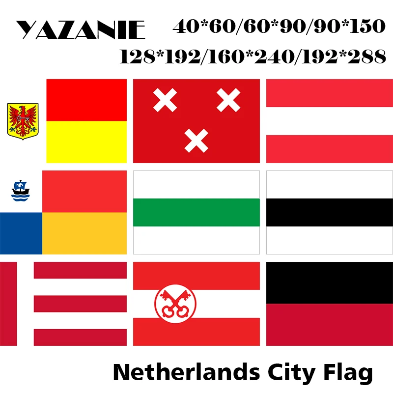 Флаги из голландских городов ядзани флаги и баннеры Нидерландов с принтом