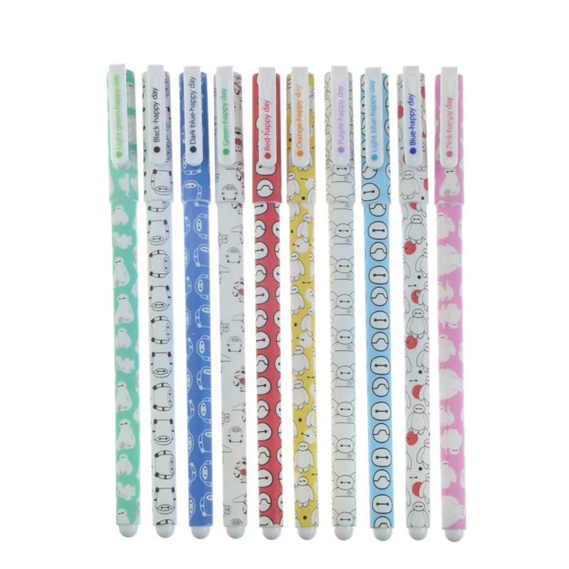 

10Pcs/lot Baymax Pen Ten Color Gel Pen Color Gel Pen Pen Gift Office Material School Stationery Supplies