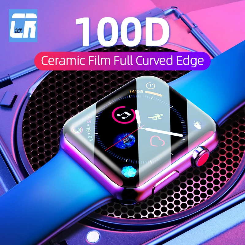 100D Взрывозащищенная Мягкая Керамическая Защитная пленка для Apple Watch серии 6 5 4 3 2 1