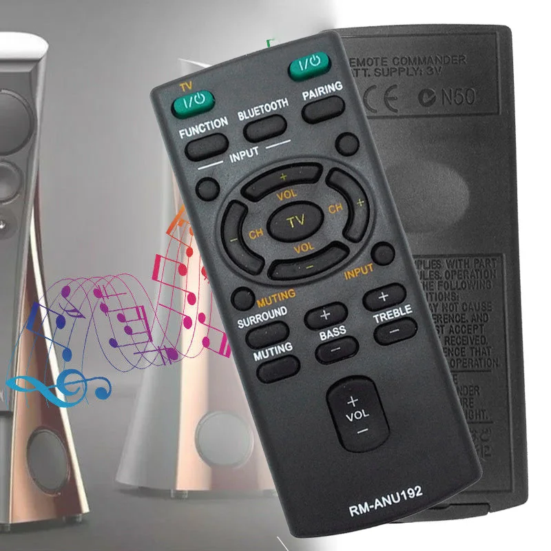 

New RM-ANU192 Replacement Remote Control For Sony HT-CT60BT SA-CT60BT Sound Bar