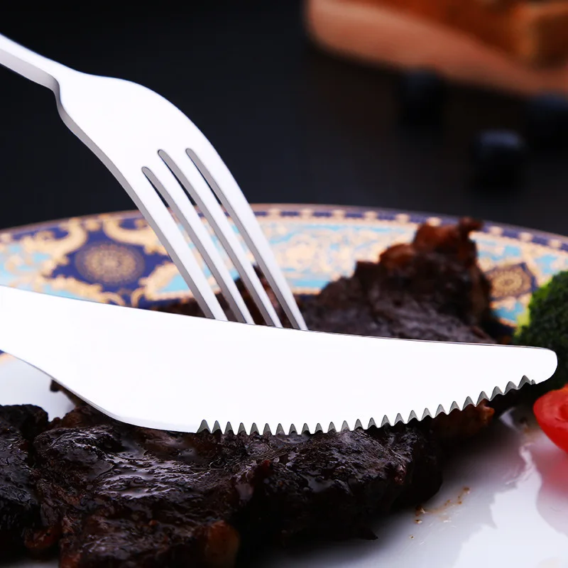 Столовые приборы из нержавеющей стали SSGP ложка 304 нож для стейка кофейная