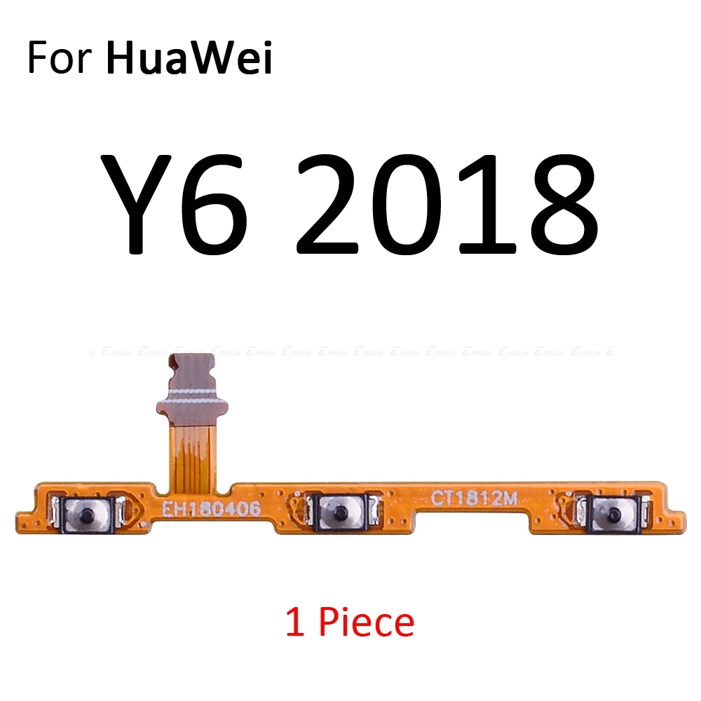 Кнопка включения и выключения питания гибкий кабель лента для HuaWei Y9 Y7 Y6 Pro Y5 Prime GR5 Бесшумная клавиша громкости - Цвет: For Y6 2018