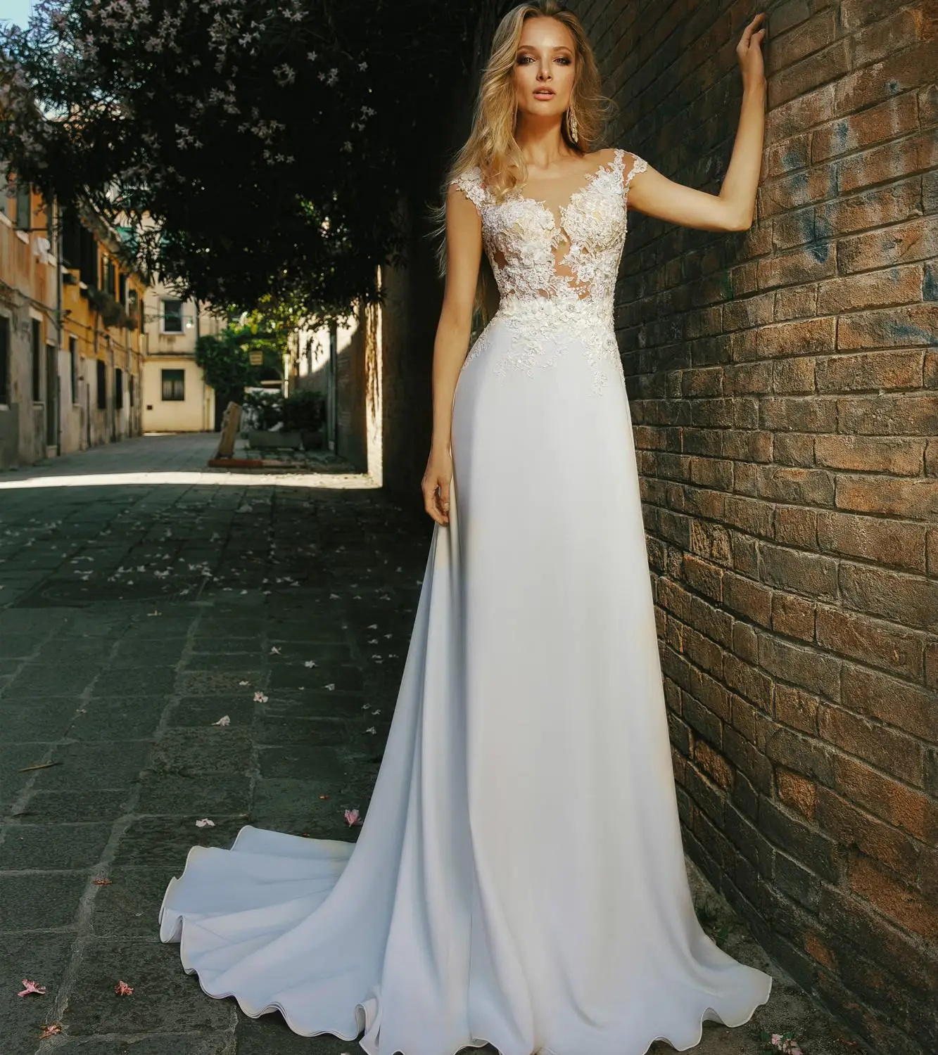 

Новый дизайн сексуальные свадебные платья русалки 2020 без рукавов длиной до пола кружевные свадебные платья из шифона Vestido de noiva Robe mariage