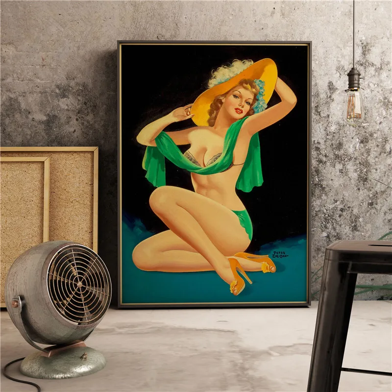 Пикантная Американская серия с девушками Настенный декор для кафе клуба бара