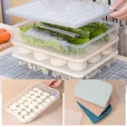 Контейнер для хранения пищевых продуктов в морозильной камере, складной контейнер для хранения пищевых продуктов с крышкой, Квадратный пластиковый однослойный герметичный прозрачный ящик, 2021