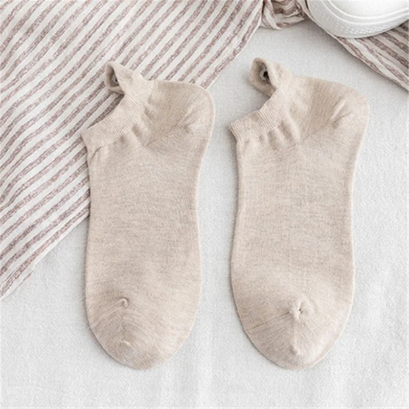 Light Khaki Kawaii вышитые экспрессии женские носки счастливые Модные ботильоны забавные Женские носочки хлопок Лето 1 пара карамельных цветов Прямая поставка - Цвет: Light Khaki