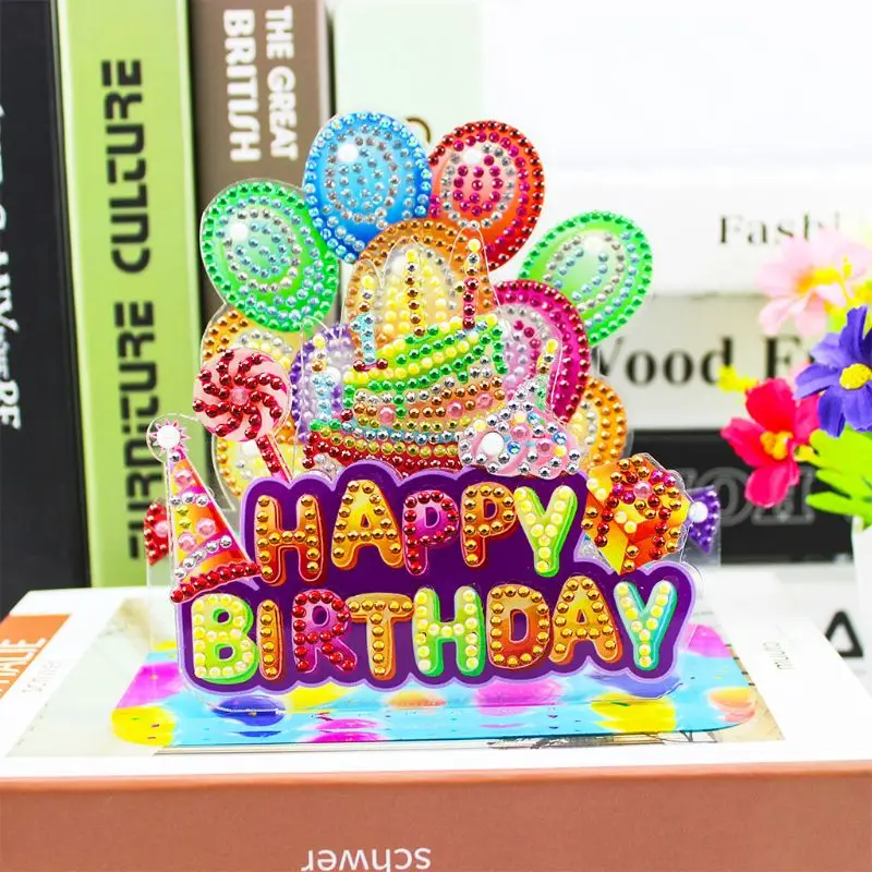 

birthday cake New 5D Diamond Painting Cross Stitch DIY Diamond Embroidery 517E