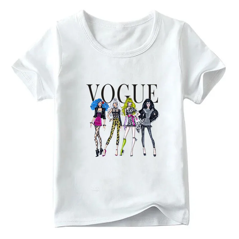 7 Fashion Family Matching Clothes Outfits Look Mother Daughter VOGUE Princess Tshirt Clothing Mommy and Me Family Look T-shirt - Цвет: 7