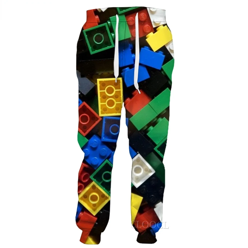 

CLOOCL Animal Rubik's Cube Building Blocks Trousers 3D All Over Printed Fashion Men Women Sweatpants Casual Jogging Pants