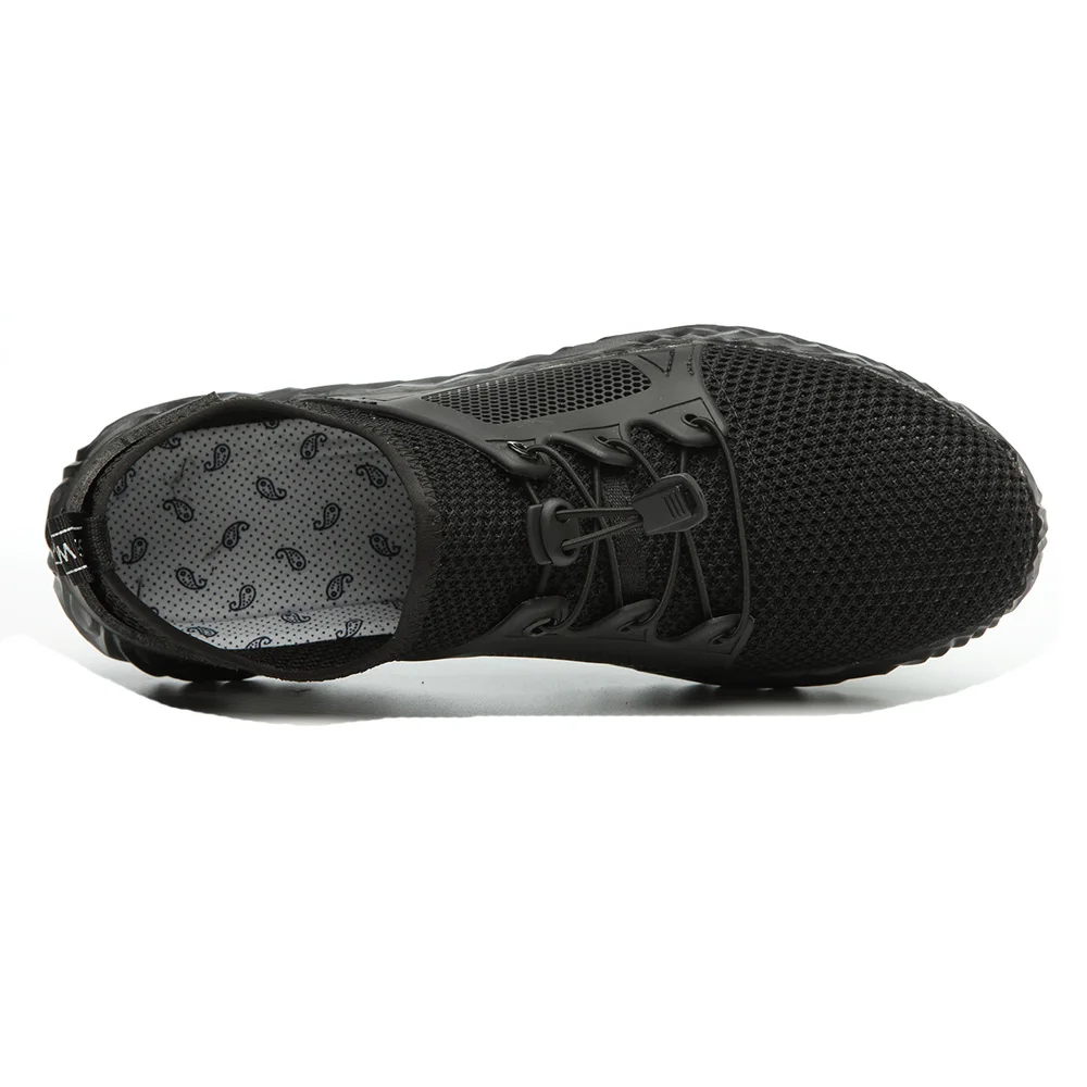 Летняя Мужская дышащая защитная обувь со стальным носком и защитой от разбивания