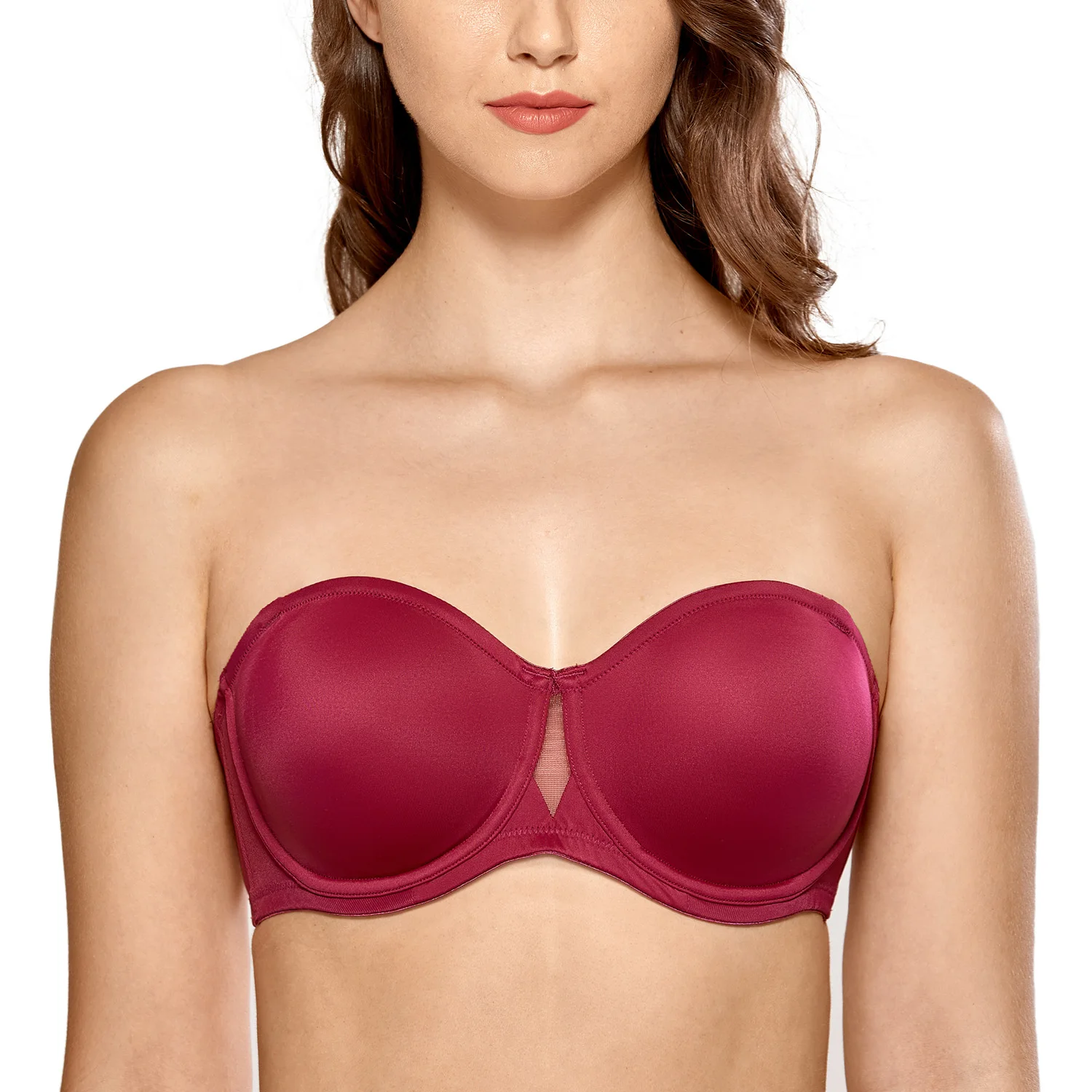 Для женщин Гладкая мягкий Кабриолет без бретелек бюстгальтер на косточках|women