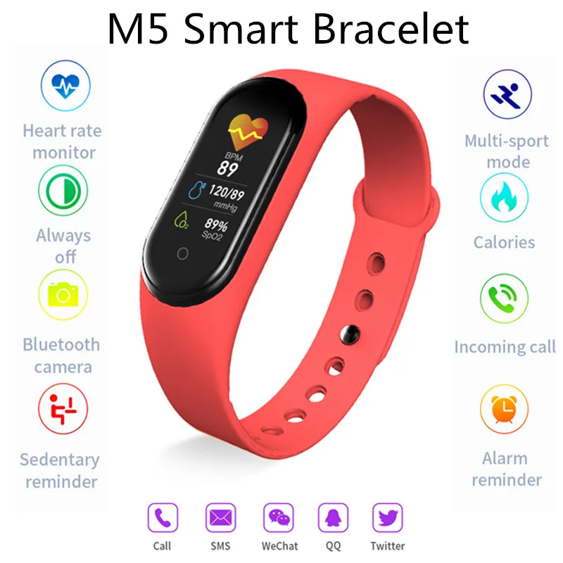 Смарт часы mi band 5 M5 Bluetooth мониторинг здоровья пульса артериального давления