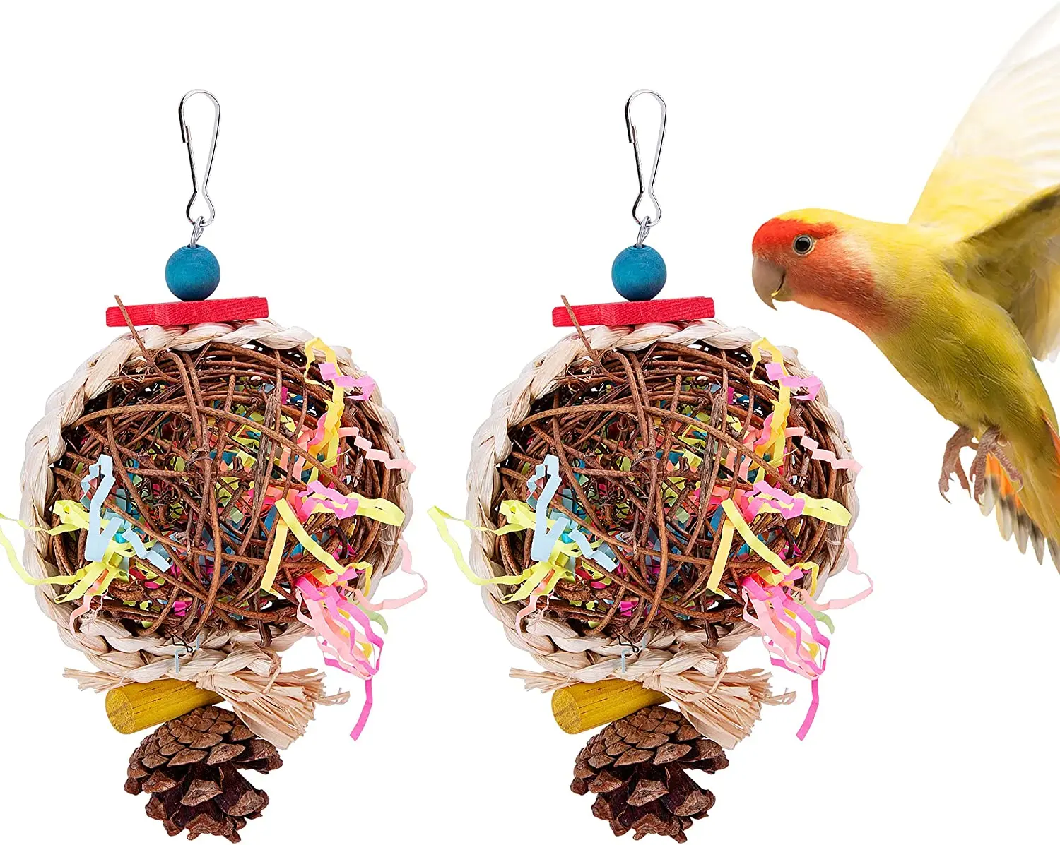 

2 упаковки, игрушки-грызунки для попугаев