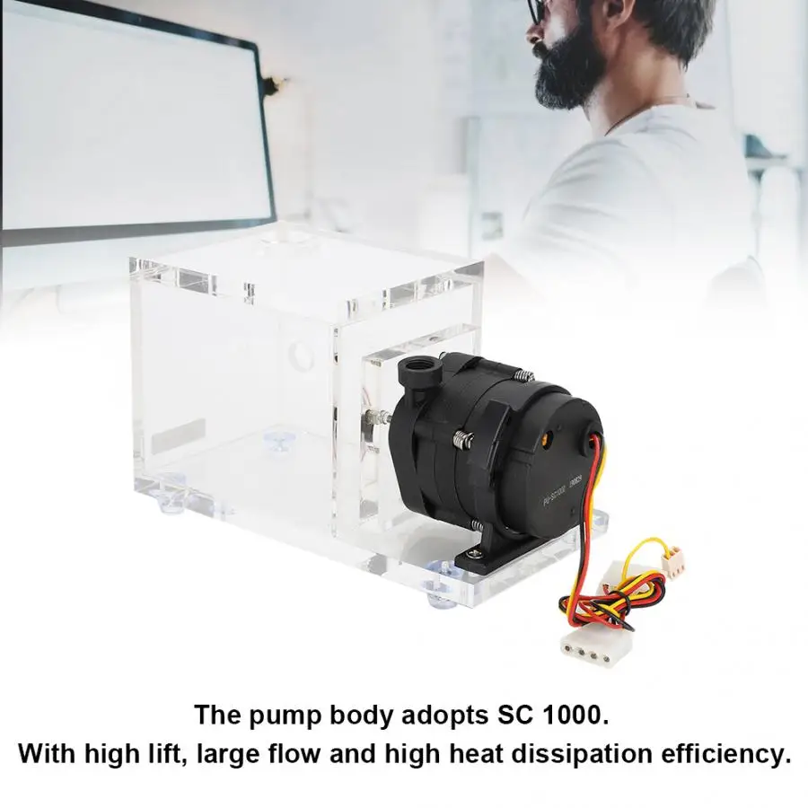 PUB ST1000 890ML 1200L/H 12V DC 18W D встроенный компьютерный резервуар для воды|Кулеры и системы