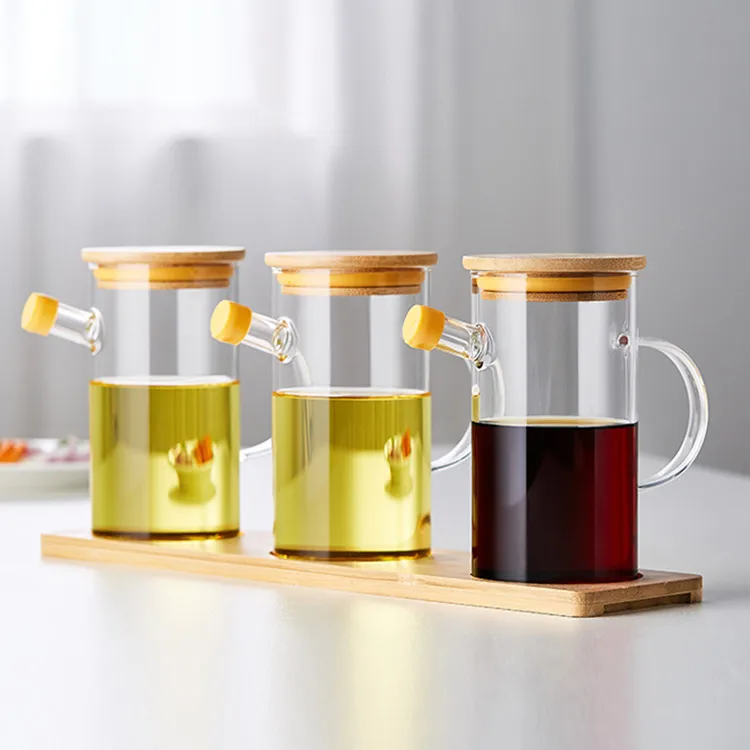 Glass quantitative oil bottle Japanese household leakproof kitchen tank creative soy sauce vinegar | Дом и сад