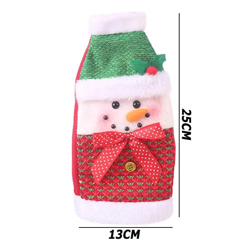 Рождественская Милая мультяшная кукла крышка бутылки вина оригинальность