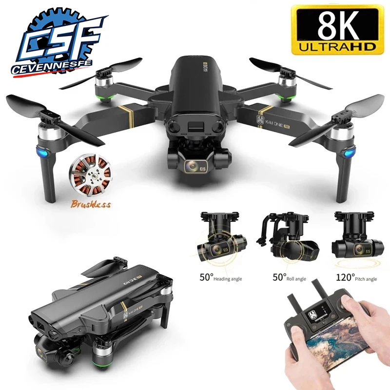Новый Дрон 6k Gps 5g Wi Fi 3 осевому гидростабилизатору Камера бесщеточный мотор TF