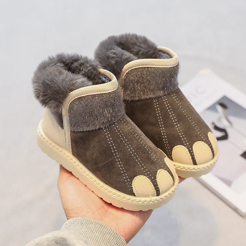 

New Plush Warm Baby Toddler Boots Fashion Child Snow Boots Shoes For Boys Girls Winter Shoes Kids Ankle Boots
