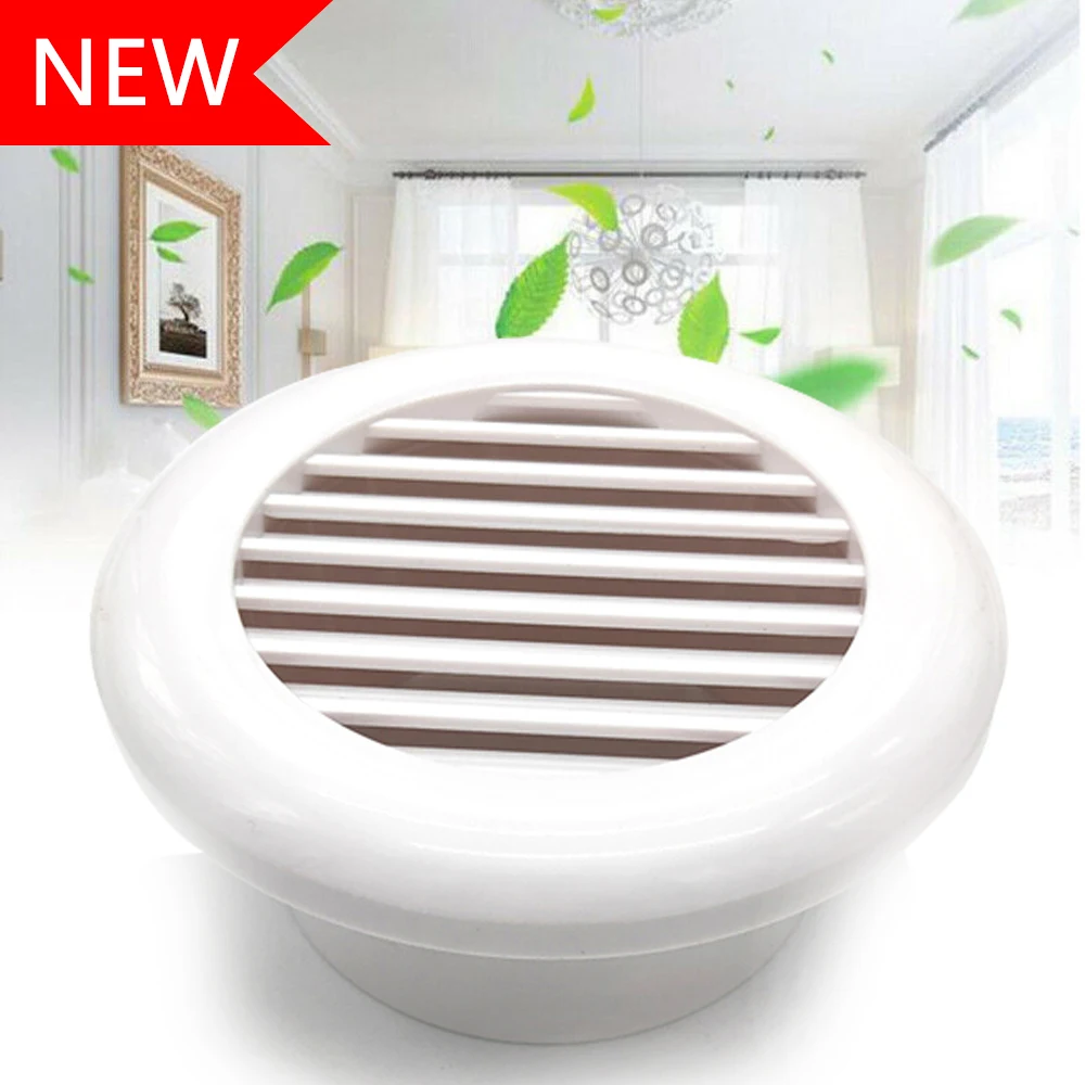 

100/150mm ABS Plastic Round Kitchen Ventilation Grille Air Vent Cover Inlet Outlet Adjustable Exhaust and Intake Wall Vent Hood