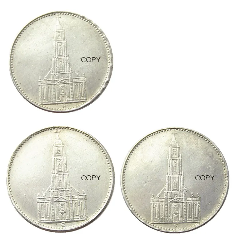 Германия 5 Mark 1934-1936 18 шт. Посеребренная копировальная монета с буквенным краем |