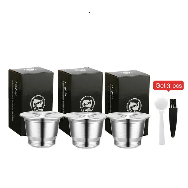 Темный хаки Многоразовые капсулы Nespresso многоразовые кофейные капсулы дропшиппинг фильтры эспрессо совместимы с iniscia C40 Pixie C60 - Цвет: Темный хаки