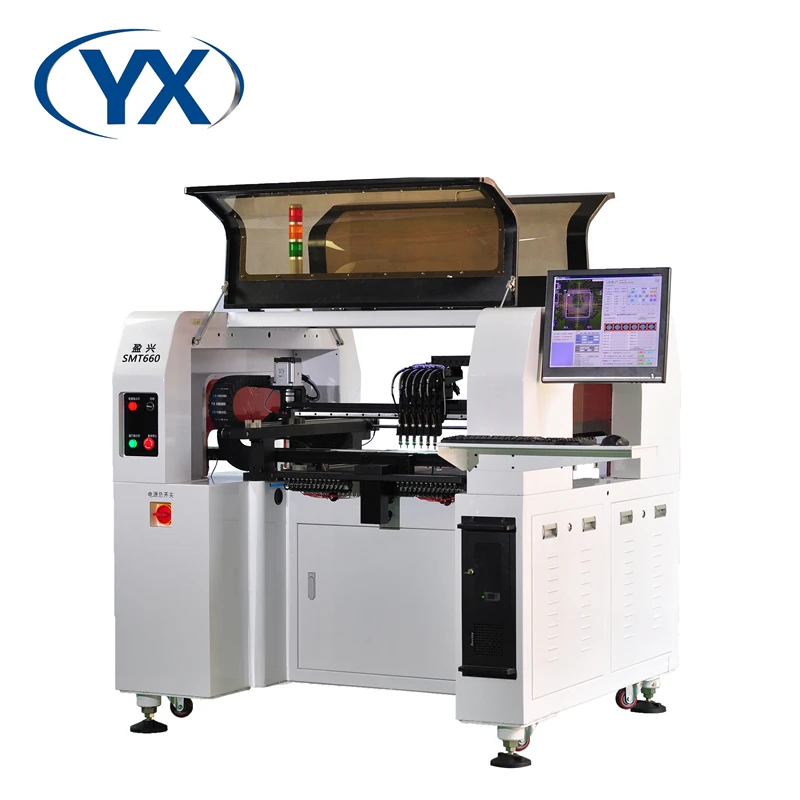

Highly Reliable Full-automatic LED Manufacturing Machine with 6 Heads, 64 Feeders and Conveyor/SMT Chip Mounter