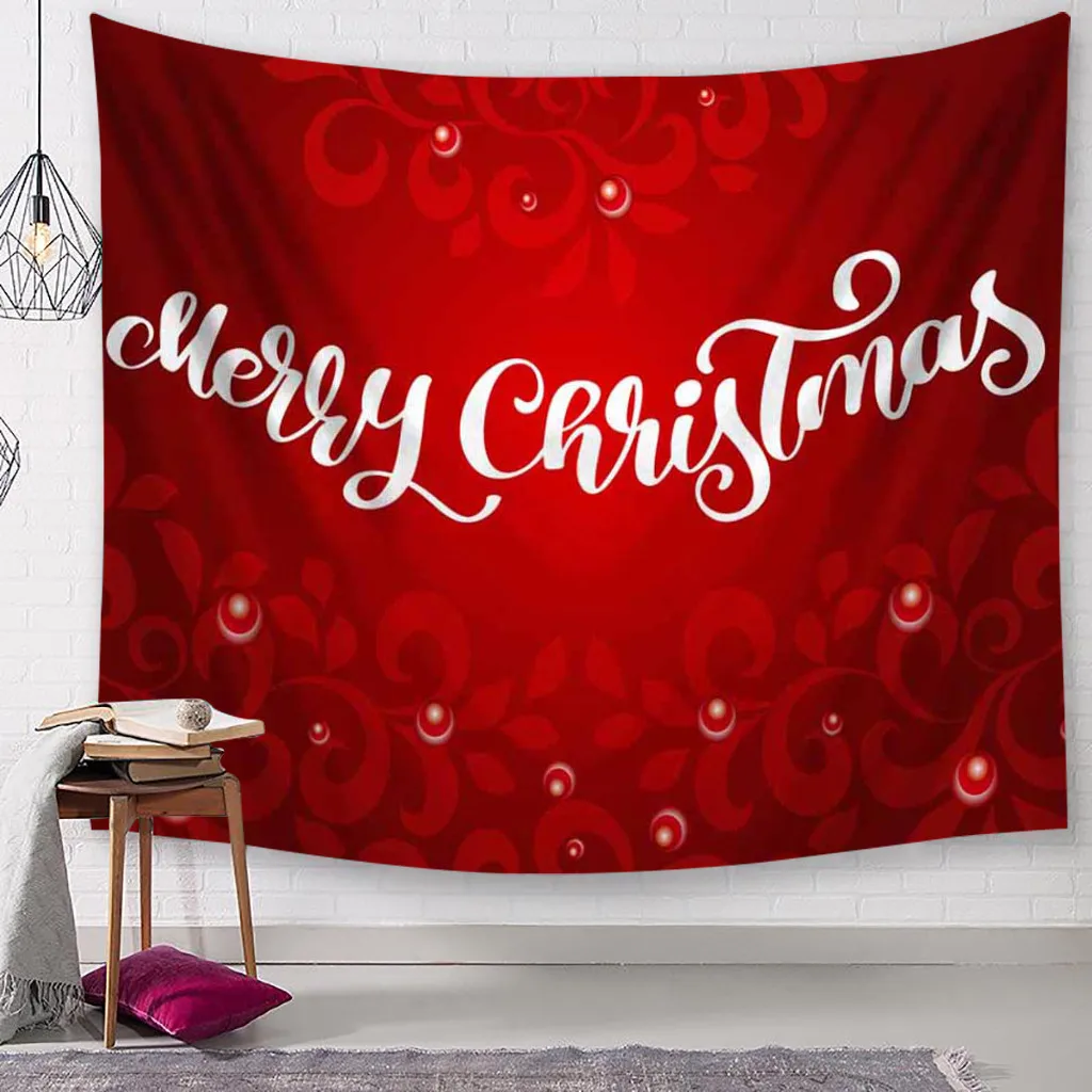 Новейшее Рождественское украшение настенное одеяло с медведем Подарочный узор