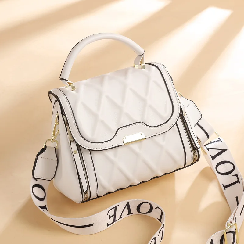 

Винтажные роскошные сумки, клетчатые кожаные сумки через плечо для женщин, новинка 2021, модная Универсальная высококачественная сумка-мессе...