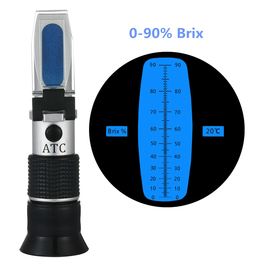 Рефрактометр высокой концентрации по шкале Брикса с широким диапазоном 0-90% для