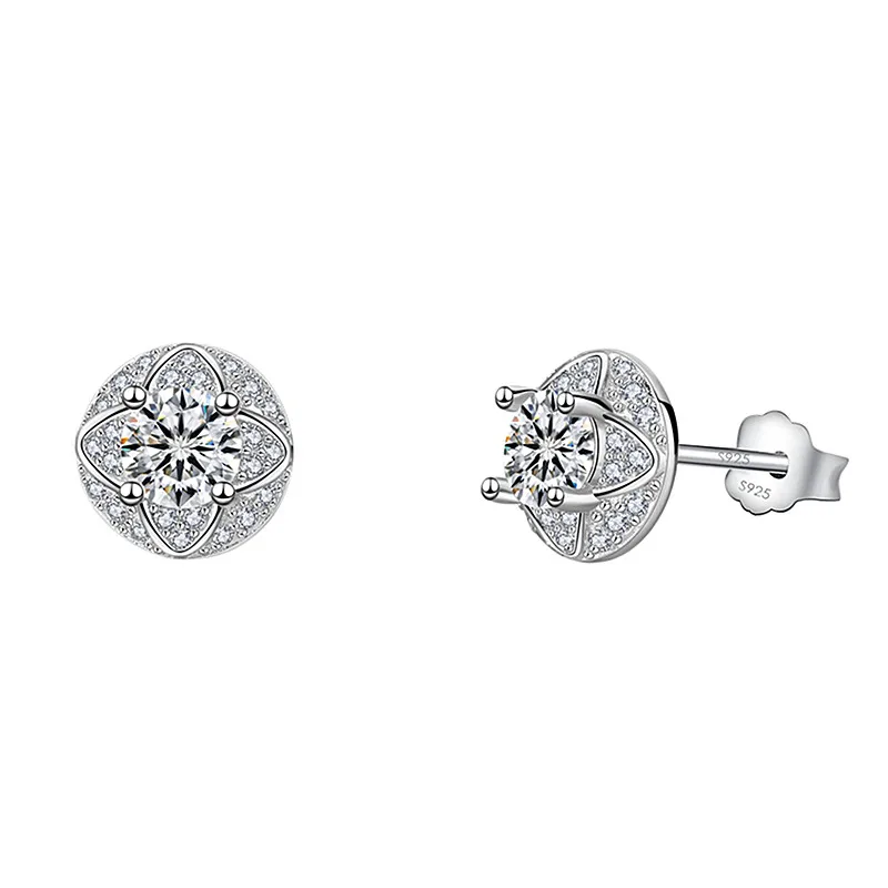 

DAIMI Real 0.5 Carat D Color Moissanite Stud Earrings 925 Sterling Silver Gemstones Fine Jewelry For Women Gift
