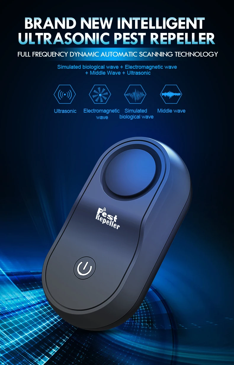 Электромагнитный Ультразвуковой Отпугиватель вредителей мощный Репеллент для