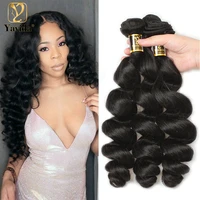yavida 8 28 inch loose wave bundles human hair for black women peruvian hair weave with free gifts soft no tangle can be dye