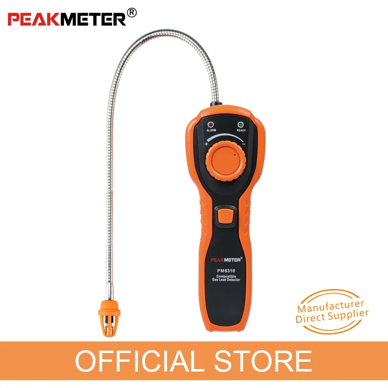 PEAKMETER PM6310 Combustible Gas Leak Detector Flammable gas leakage Analyzer Meter With Sound Light Alarm Analizador de gases
