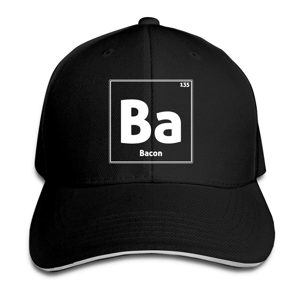 

Bacon Periodic Table Hat Baseball Cap for Men Women Fashion Adjustable Sun Hat
