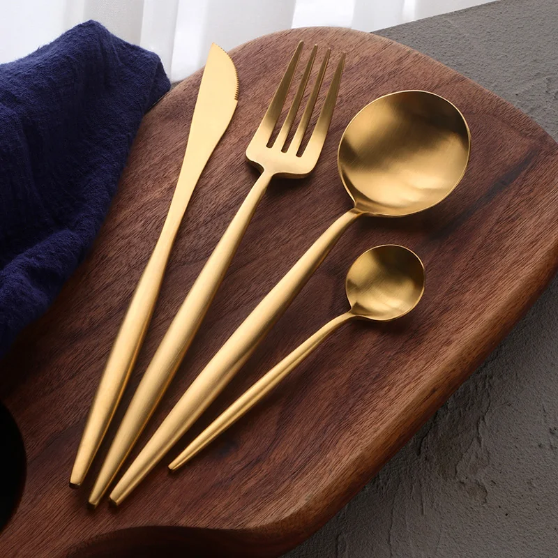 4 шт./компл. высокое качество набор столовых приборов в западном стиле Нержавеющая сталь посуда вилка Ножи Настольный набор посуды