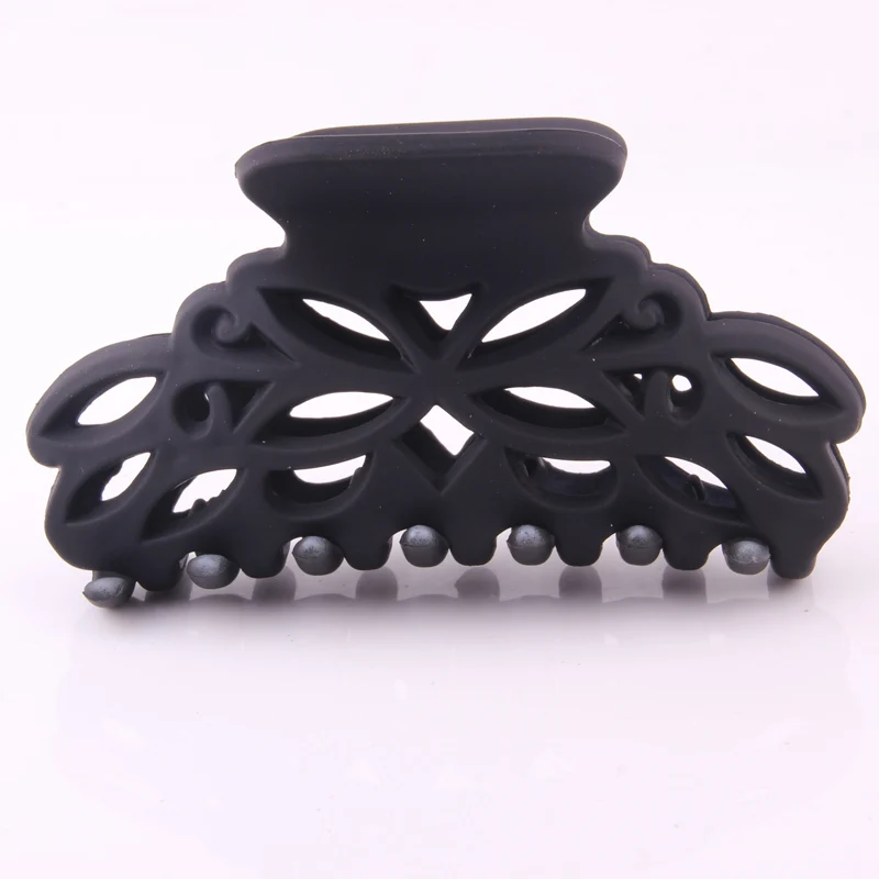 9 5 см Краб для скраба волос твердый черный пластиковый зажим выдолбленный цветок
